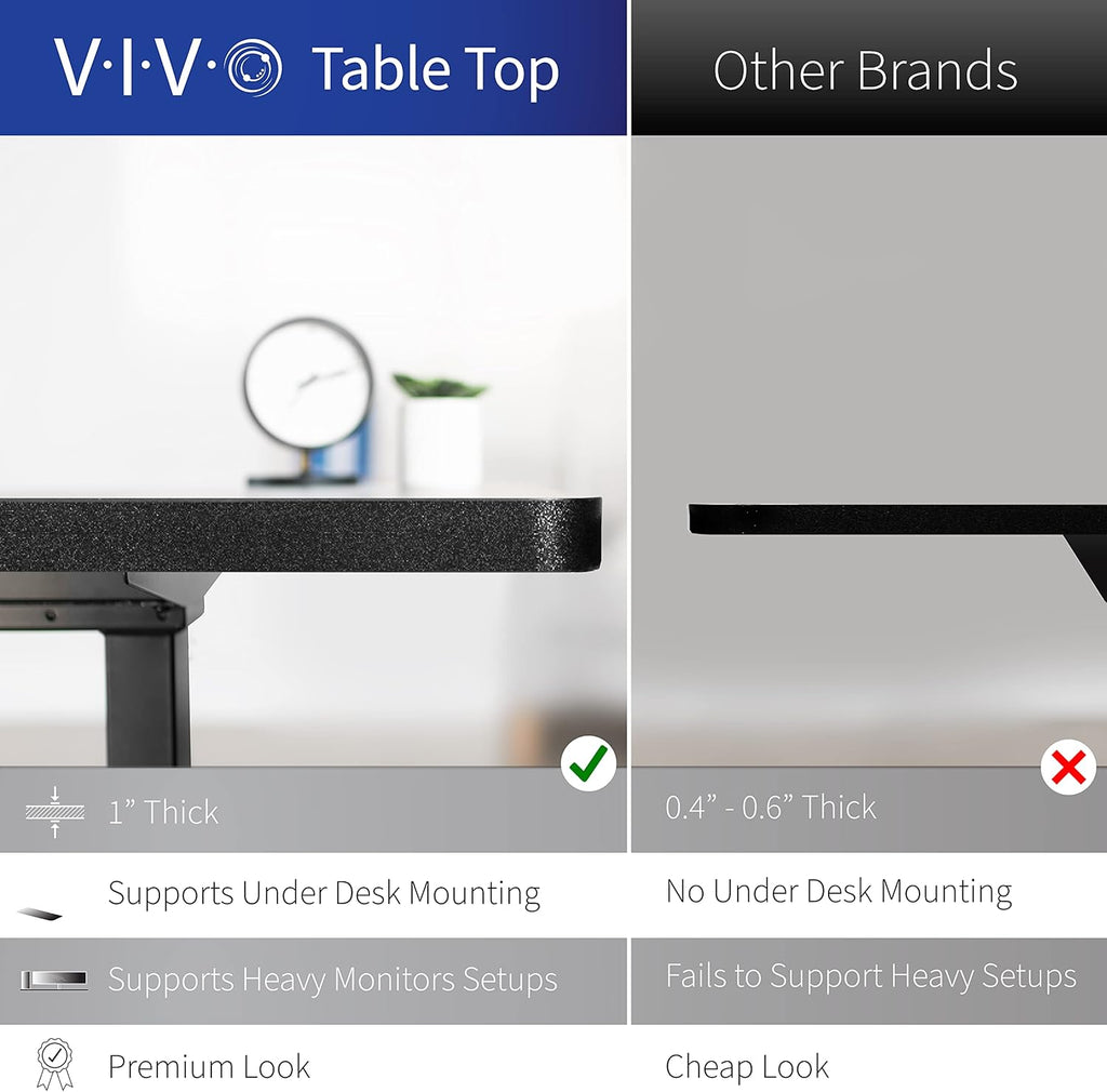 VIVO Electric Corner L-Shaped Standing Desk with Memory Height Adjustment